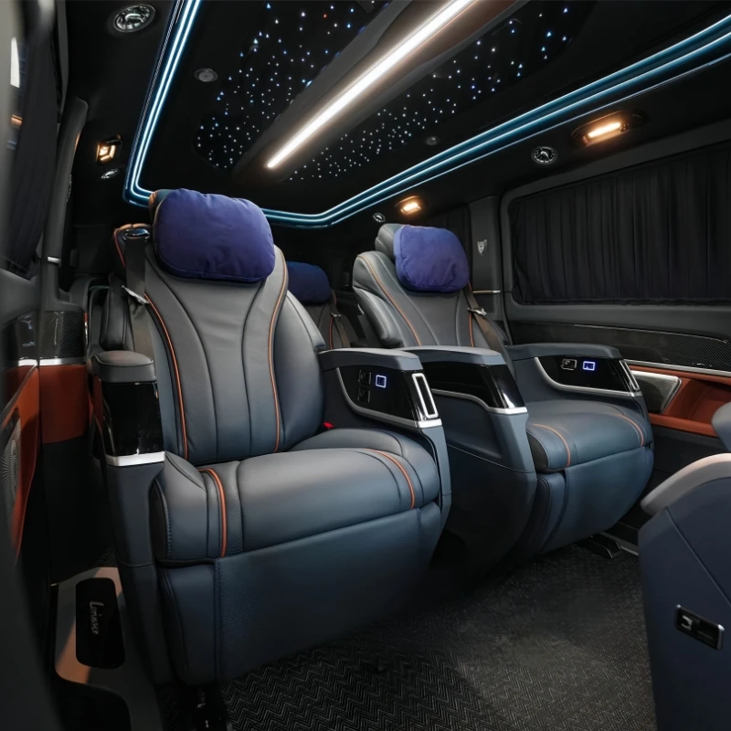 Hot Selling New Mercedes Vito Sprinter Luxury Van Aviation Leather Seats Multifunctional Rear Camper Van Car Interior Upgrades