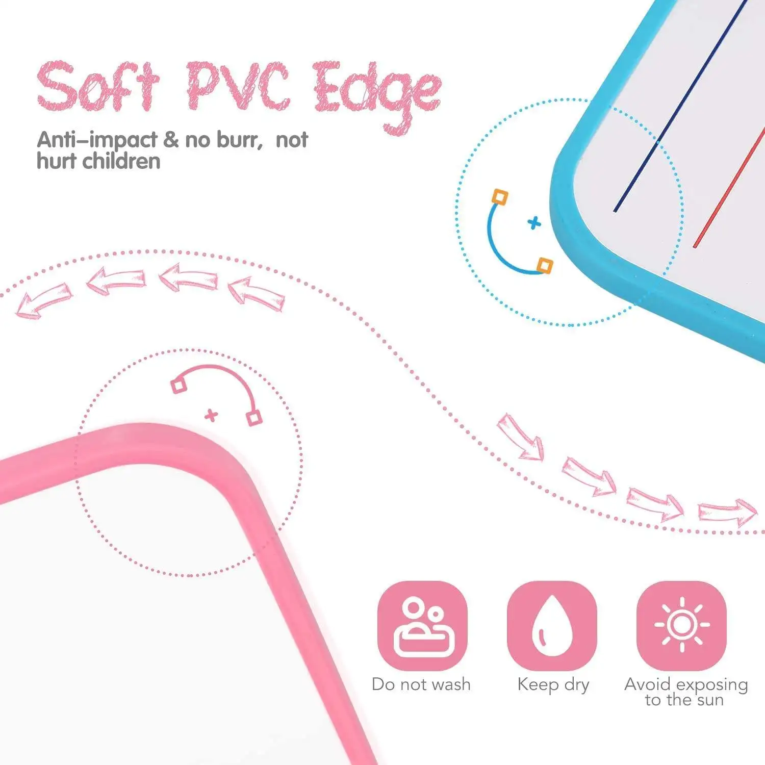 Custom Double Side Dry Erase Lapboard Waterproof Magnetic Mini Dry Erase Children Writing Board