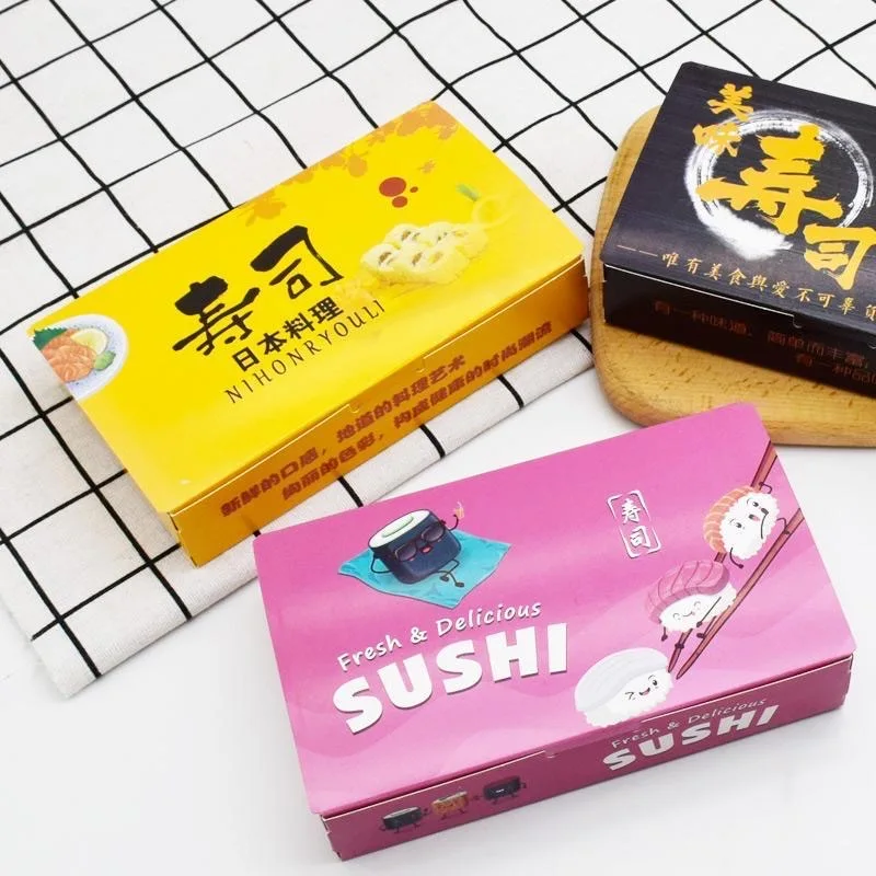 Accept Custom Order and Recycled Material Feature Paper Sushi Box