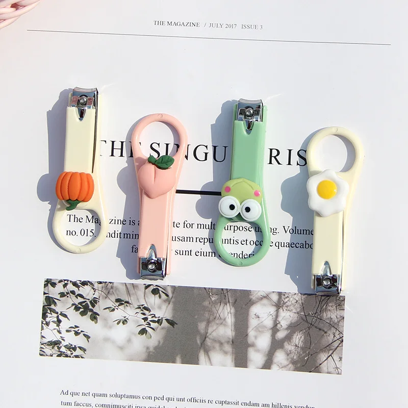 Creative Portable Cartoon Nail Clippers Adult Anti Splash Nail Scissors Set Lady Nail Knife