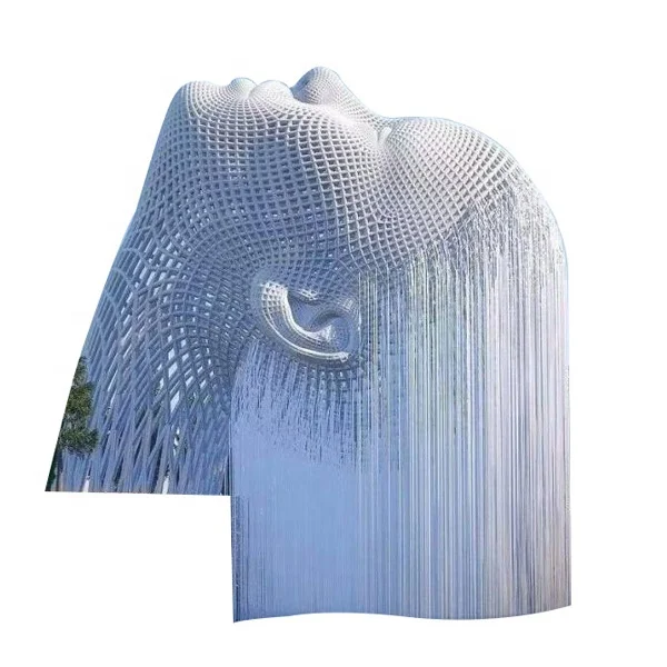 Custom Life Size Modern Abstract Casting Metal Sculpture Decoration Woman Statue
