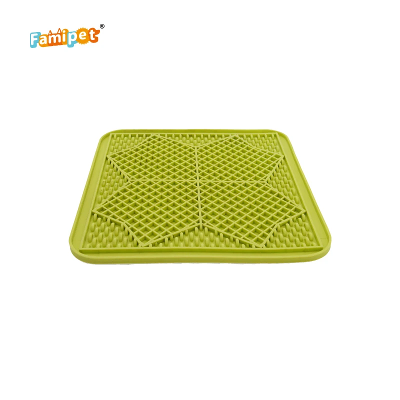 Famipet Wholesale Food Grade Silicone Slow Feeder Pet Dog Lick Mat for Dog Anxiety Relief