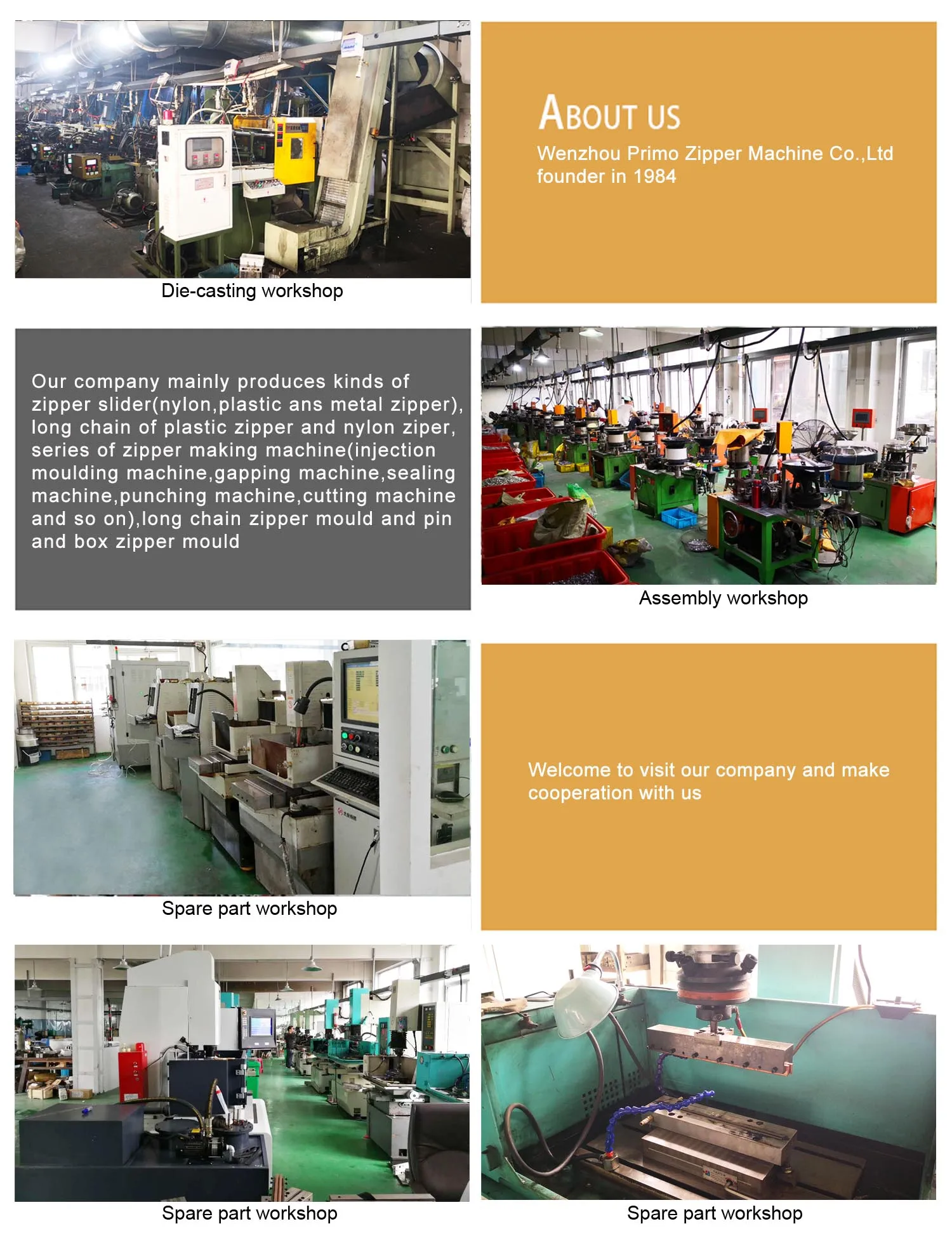 long chain plastic zipper mould
