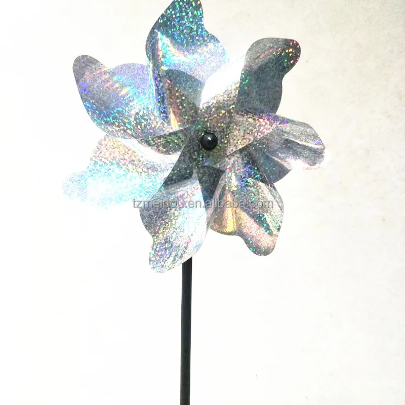 Bird pest control repeller silver PET windmill for garden