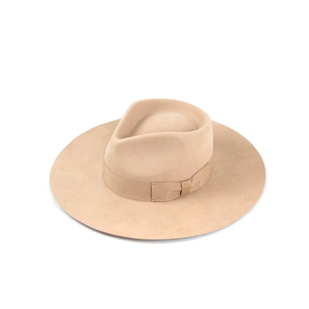 LiHua Hat New Fashion Wool Felt Hats Sombrero De Fieltro Fedora Hat Accessories With Wide Brim