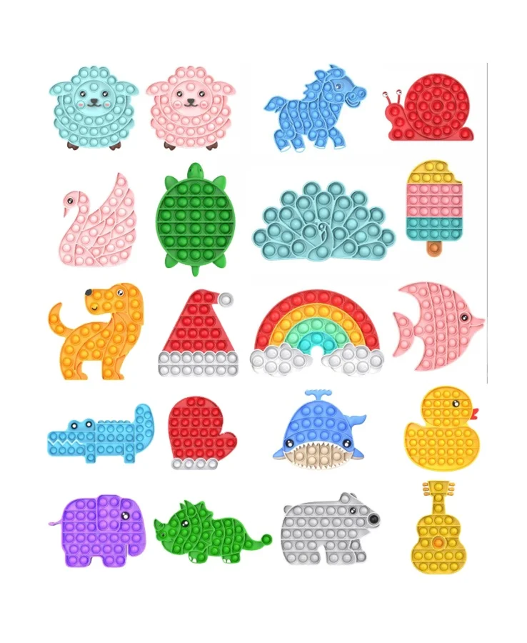 
 Новая модель Amazon, силиконовые развивающие игрушки с пузырьками, Детские простые сенсорные игрушки для снятия стресса, ручные игрушки-антистресс для детей  