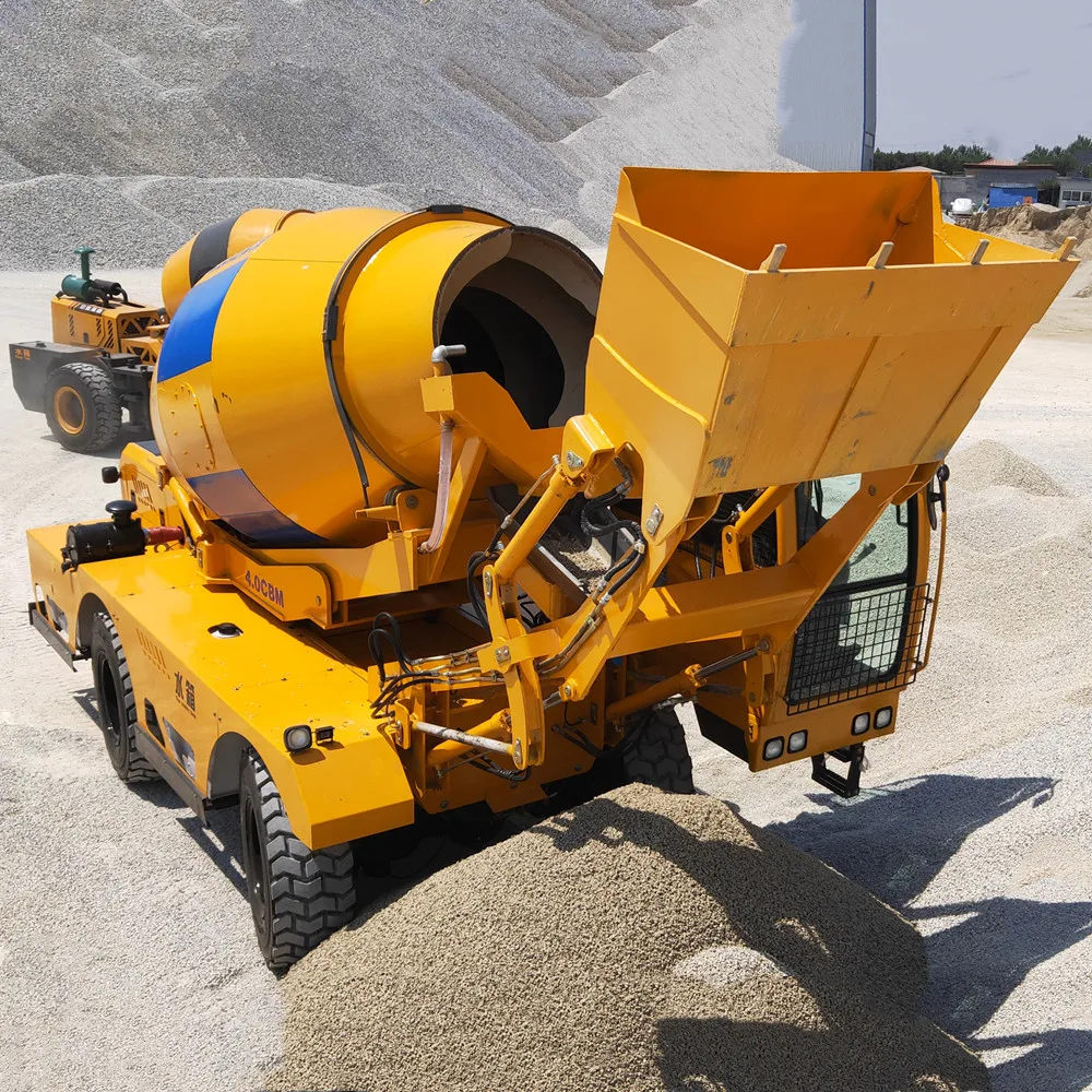 Shandong concrete mixer truck construction sites 4.0 Cbm self loading mixer truck