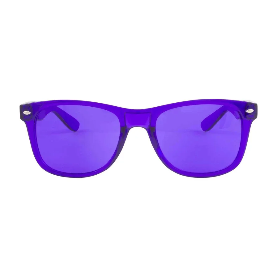 Color Light Therapy Chakra Healing Glasses,Colored Lens Mood-boosting Chromotherapy Glasses,Ultimate Colour Fashion Sunglasses
