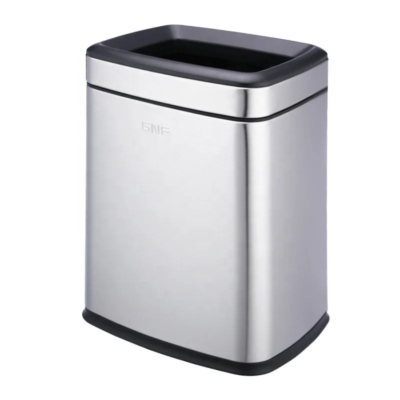 China supplier professional kitchen trash can open metal office trash can