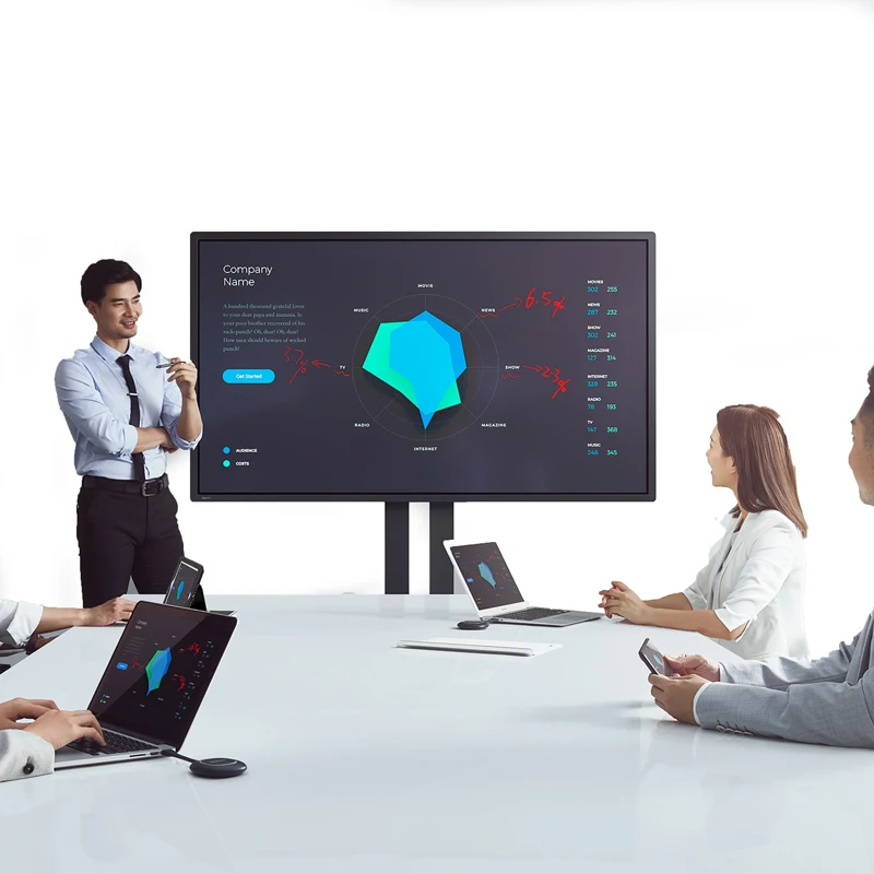 Led 4k HD DisplayPort Touch Screen Digital Conference meeting digital whiteboard Online video conference system