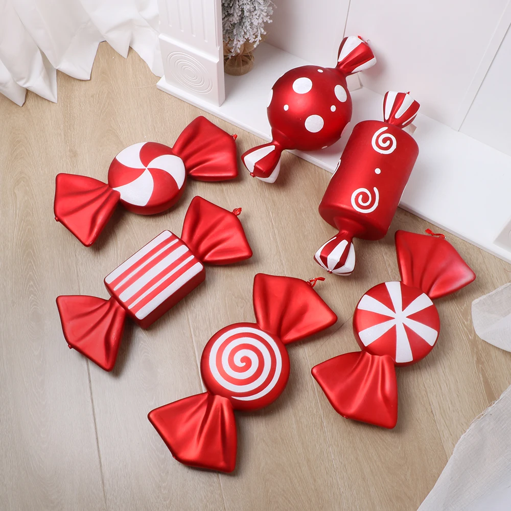 21*9*2.5cm Outdoor indoor Christmas tree ornaments shopping mall Large hanging Candy Christmas lollipop