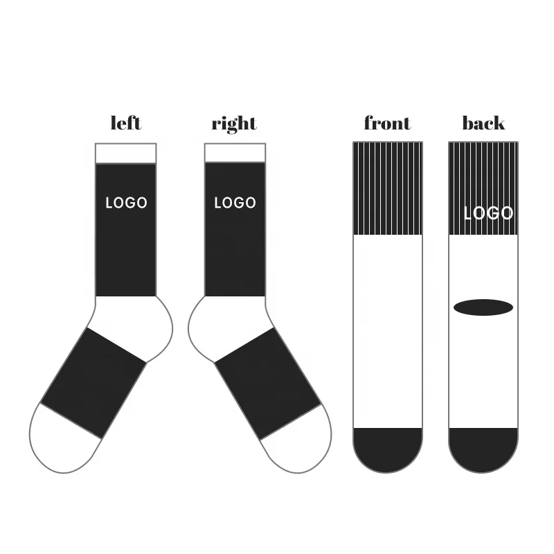 Lebridge High Quality Cotton Socks Custom Unisex Crew Socks Oem Personalized Design Your Own Logo Custom Socks