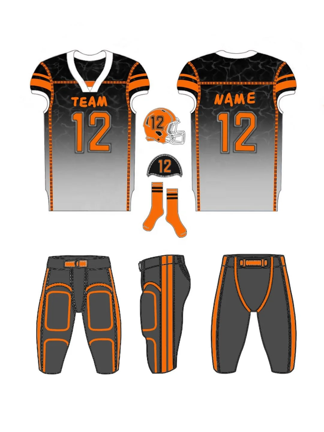 China Customize RAIDERSS Team Sport Wear Plain WOODSON #24 MALLER #83 Jerseys American Football Uniforms Set