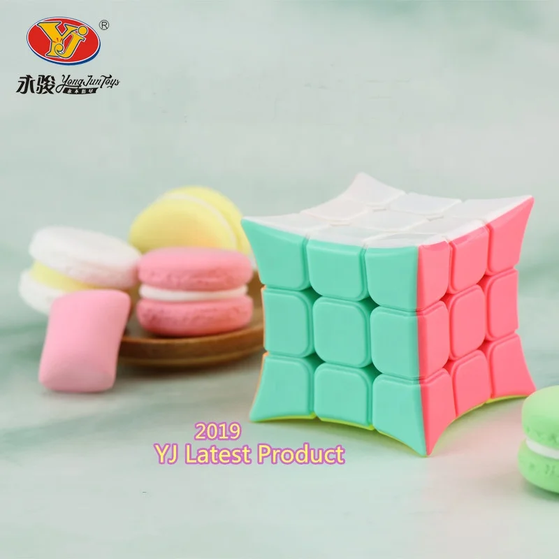 Yongjun Latest Cube King Corner Jinjiao Macaron Color Toys Professional Magic Puzzle Cube 3x3x3