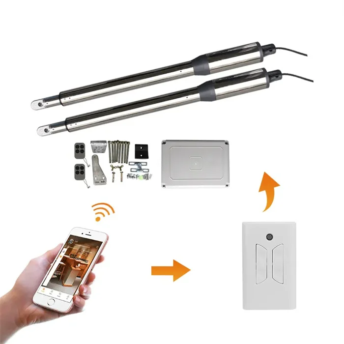 Двойной рычаг автоматический дверной оператор электрический поршневой привод 24VDC Открыватель распашных ворот