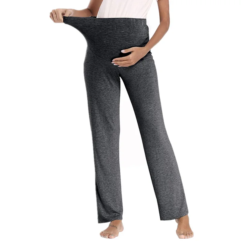 Support Customized Wholesale Pregnant Polyester Outer Wear High-Waisted Warm Maternity Cotton Leggings Yoga