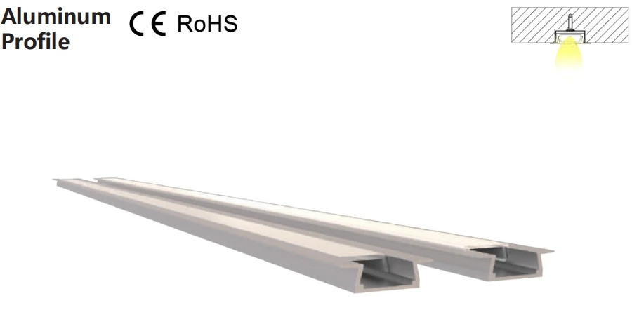 GL-1104 Glite Surface Recessed Wall Mounted LED Aluminum Profile W15.1*H6.7mm With PC Cover 3 Year Warranty LED Strip Channel
