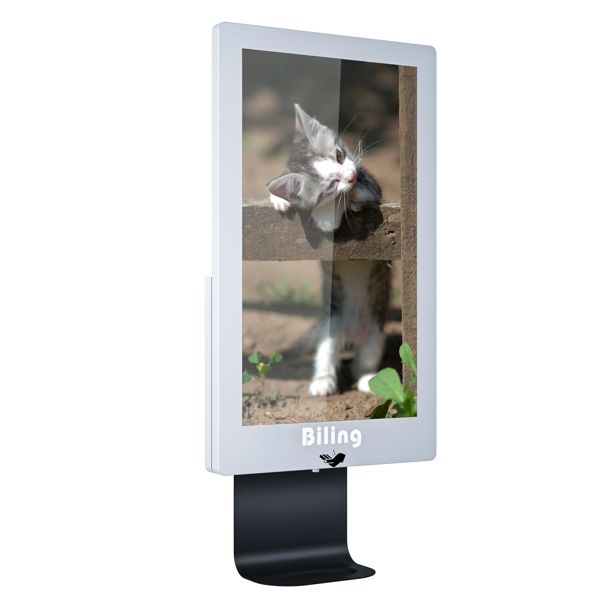 lcd интегрированный бесконтактный цифровой вывески киоск рекламный экран дезинфицирующее средство для рук