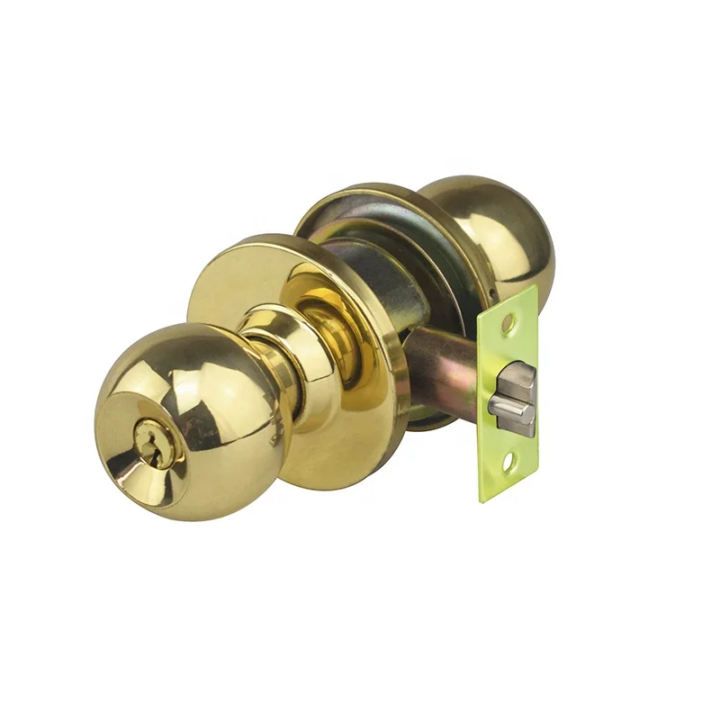 Cylindrical Knodset Security Door Lock Style Entrance Lockset Entrance latch  Round Turn bedroom door knobs for interior doors