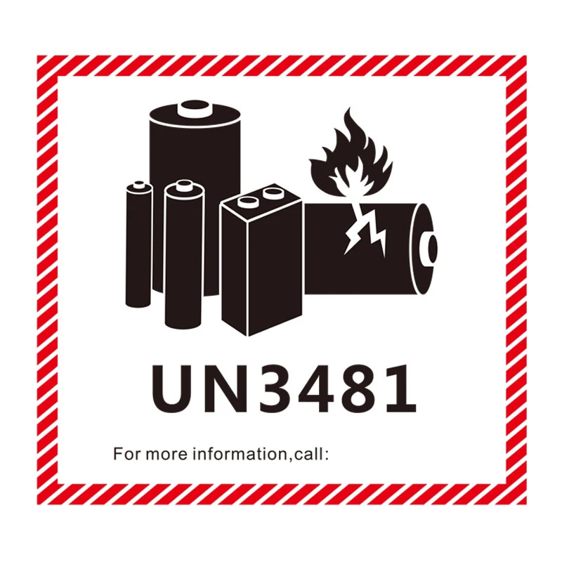 Клейкие самоклеящиеся наклейки UN3090 UN3091 UN3480 UN3481 для литиевых батарей