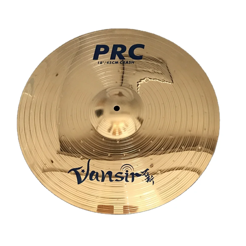 Vansir Polishing Silver Color Alloy Cymbal Set 14'HH+16' Crash+18' Crash+20' Ride with Cymbal bag