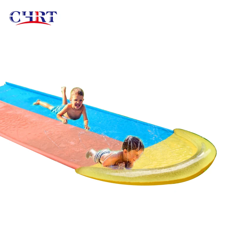 Okyrie Summer Inflatable Foldable Floating Row Water Slides Mat Summer Spray Water Toys For Outdoor Grass Game