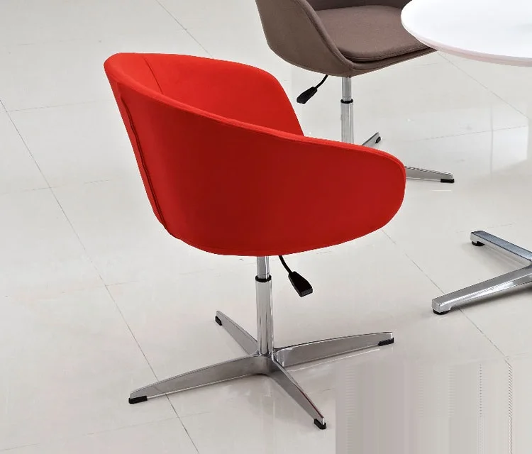 Стул для дома и офиса с регулируемой высотой и перекрестной основой из ткани