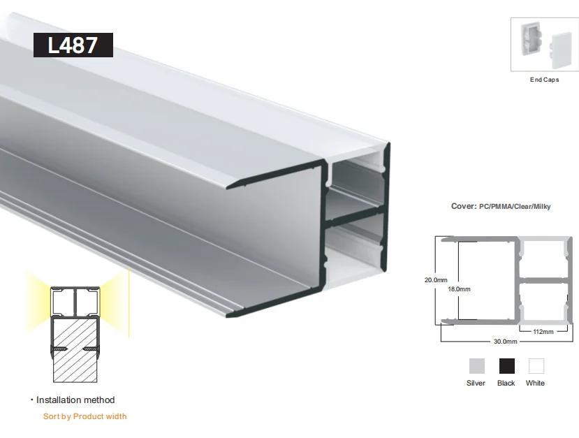 LED Profile Aluminium Channel for LED Strip  aluminum profile for led light bar