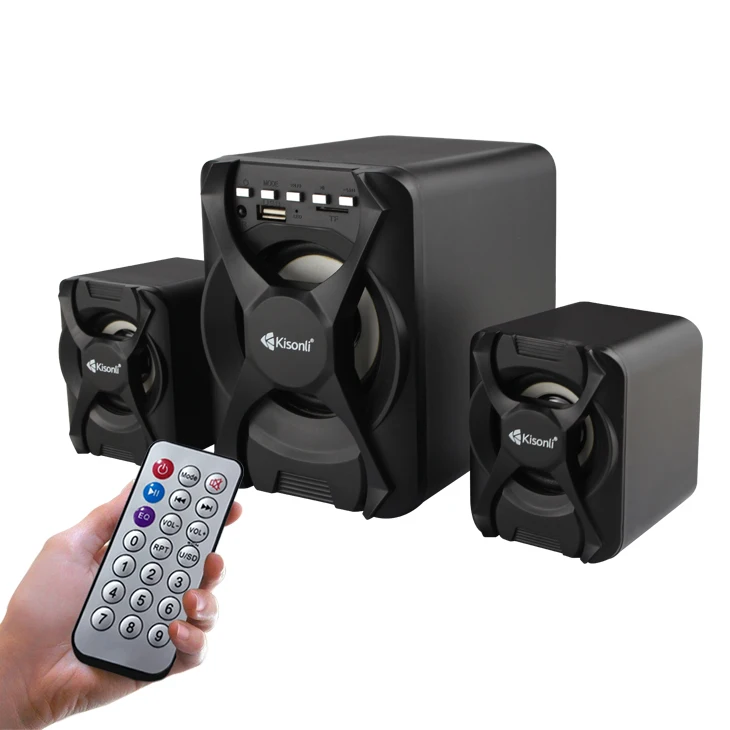 Kisonli U-2500BT home theater professional speaker 2.1 computer speakers with remote control