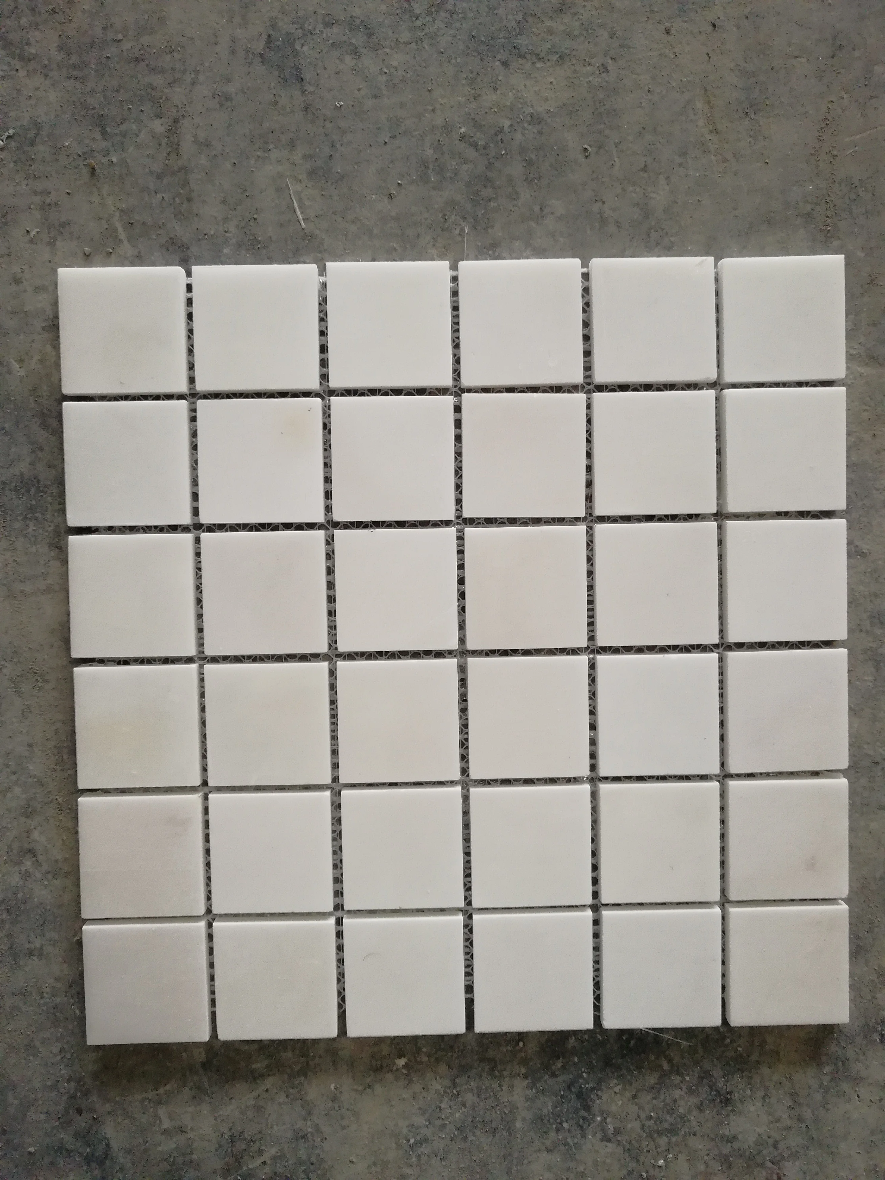 factory price white marble brick shape mosaic tile for wall and floor