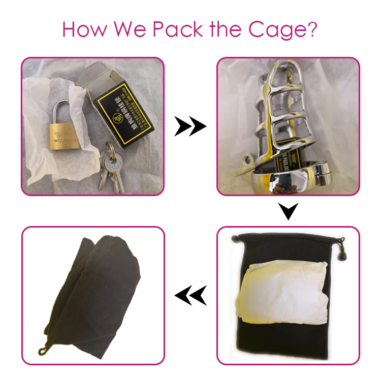 Cage in velvet bag