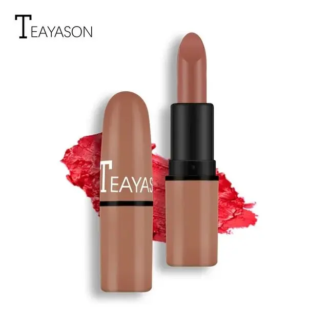 
Wholesale 12 color matte organic lipstick bean paste plum color waterproof sexy nude color lipstick bullet matte lipstick 