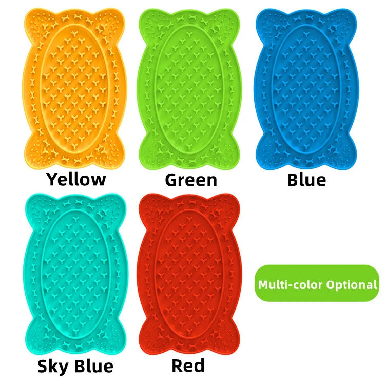 Wholesale Food Grade Silicone Dog Lick Mat With Suction Cup Slow Licking Feeder Pad For Calming And Anxiety Relief