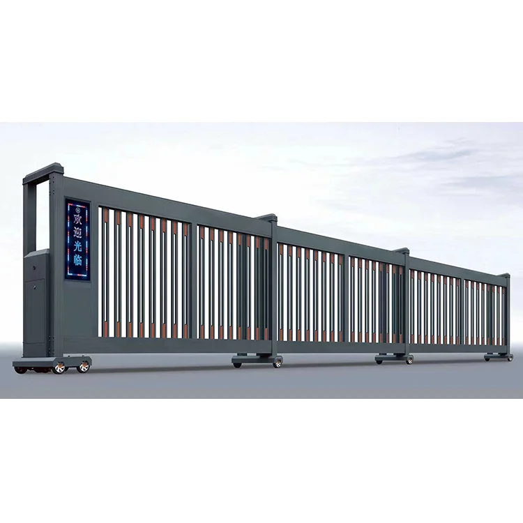 Decorative Luxury Garden Motor Operated Sliding Gate Commercial Metal Entry Corner Folding Fene Gate Designs