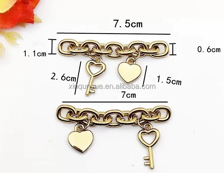 New fashion Rhinestone  Shoes Chain Decorative Accessories Shoe Clasp Shoe Accessories Metal