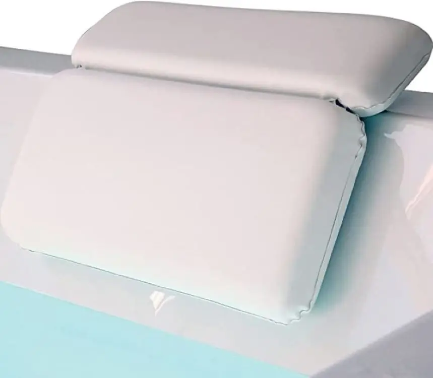 Slip Resistant Waterproof Bathtub Head and Neck Support, Relaxing Spa Cushion Accessory for Soaking Tub, Fits Curved or