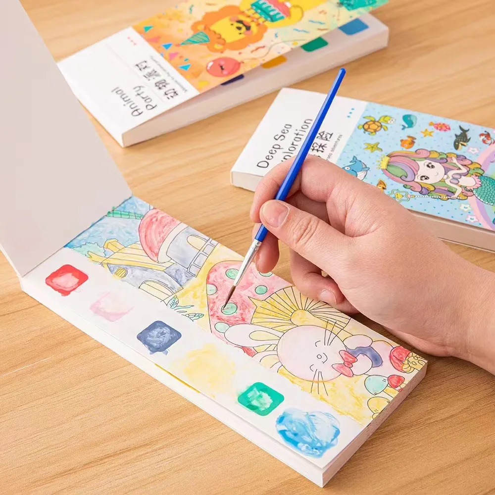 Bview Art Pocket Multiple Themes Magic Watercolor Painting Book for Kids