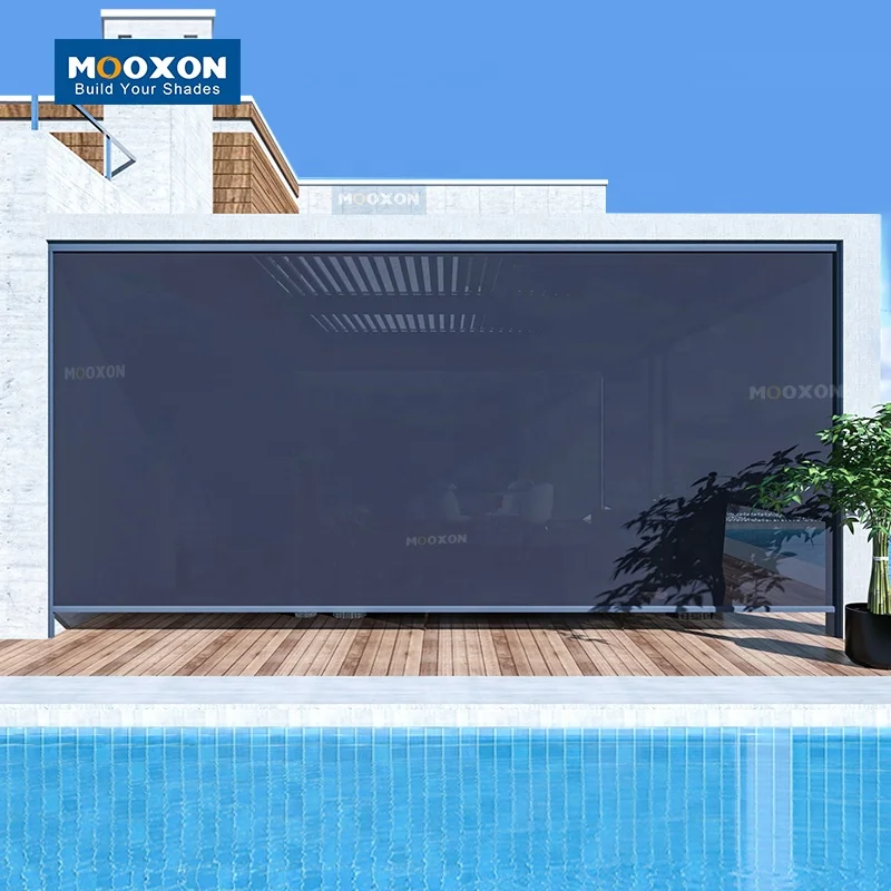 Shades Roller Shade Motor Window Blind Electric Garden Patio Waterproof Shading Custom Zip Outdoor Track Screen