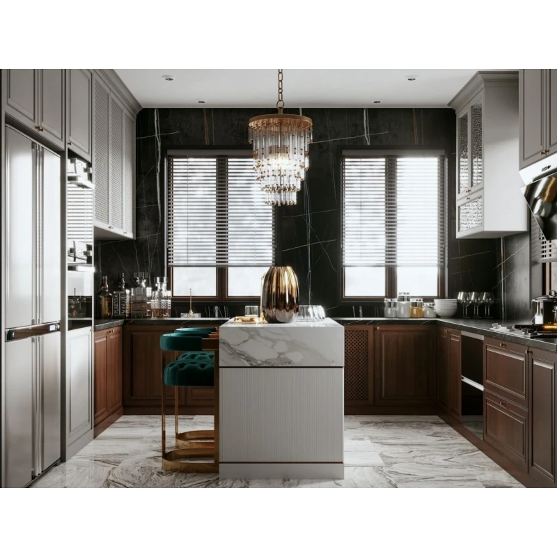 Custom American Style Home Cabinets Custom White Shaker Solid Wood Kitchen Walnut Wood Kitchen Cabinets Complete Sets