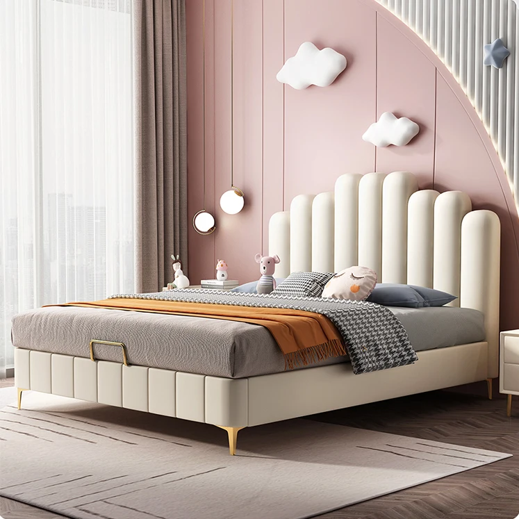 Piano keyboard design Luxury king queen size bed frame with storage Double Bedroom Furniture Hotel Single Hotel Single Bed