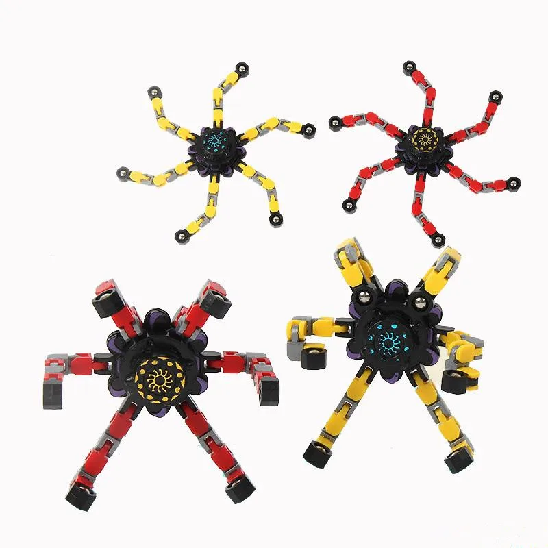 Novelty Fidget Spinner Diy Deformable Stress Relief Toy Fingertip Spin Top Antistress Mechanical Chain Gyroscope Toy For Kids