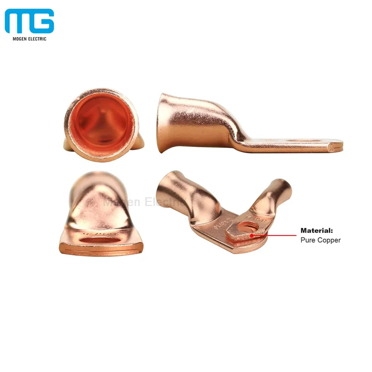 Pure copper AWG crimp tubular wire ring terminal lugs,Battery cable ends connectors