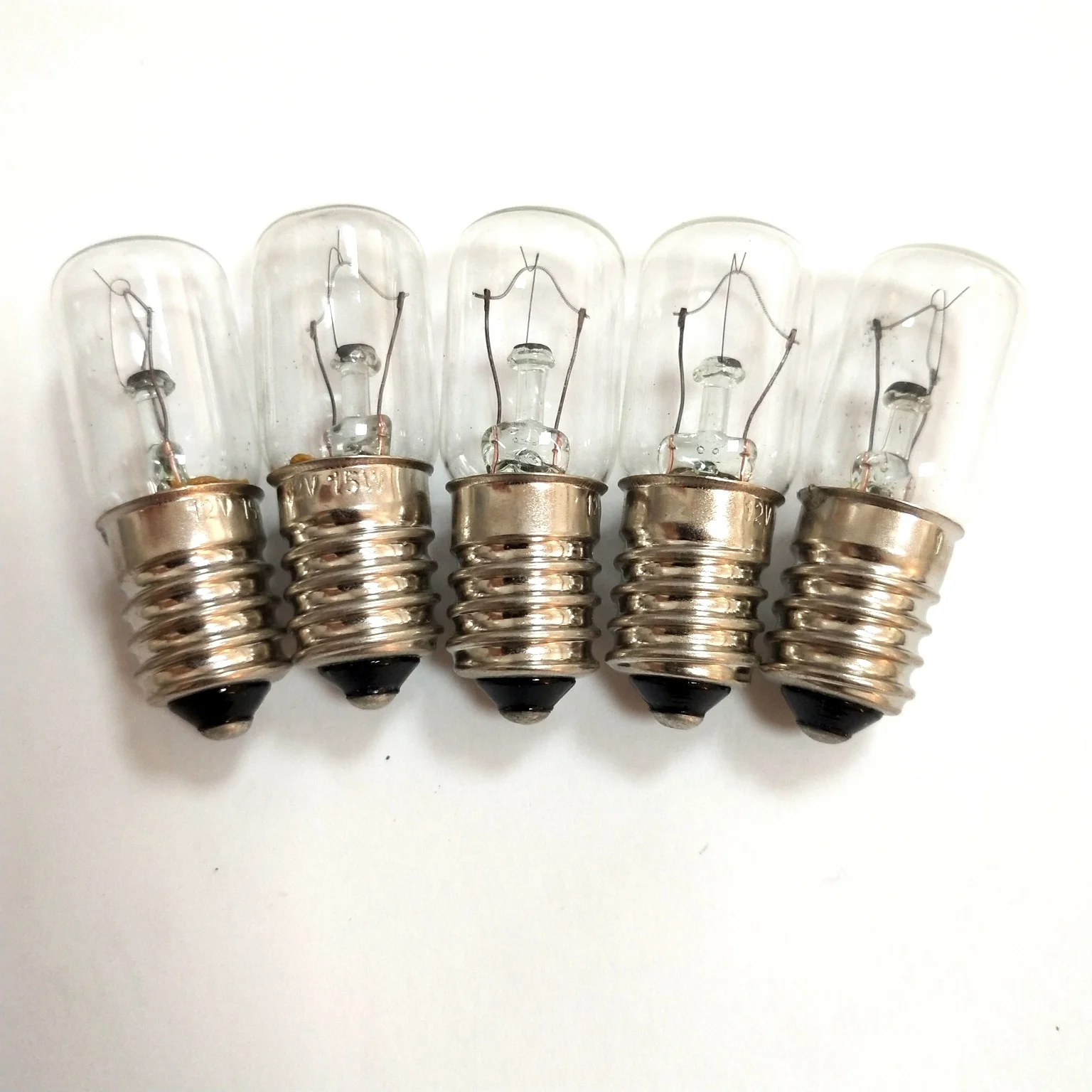 Hot sale E14 tubular incandescent bulb 12V15W, 30V10W equipment indicator bulb salt lamp bulb