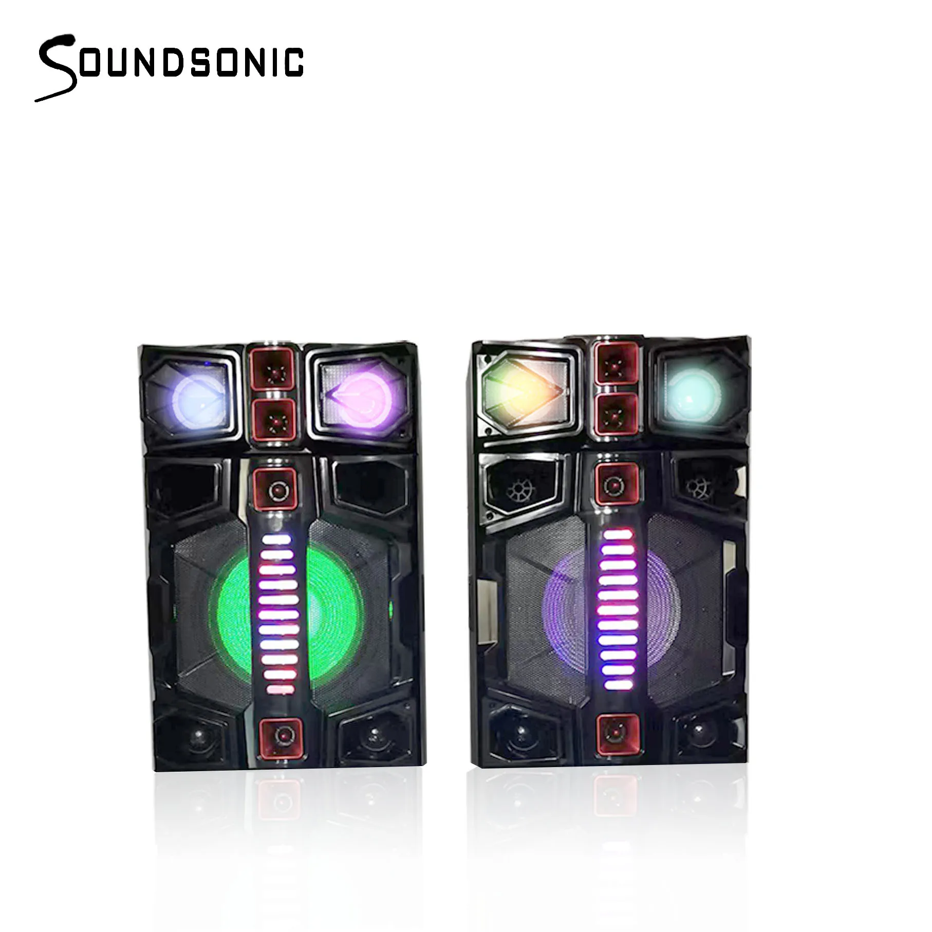 10 inch subwoofer active speakers with fm radio remote control, 5 eq