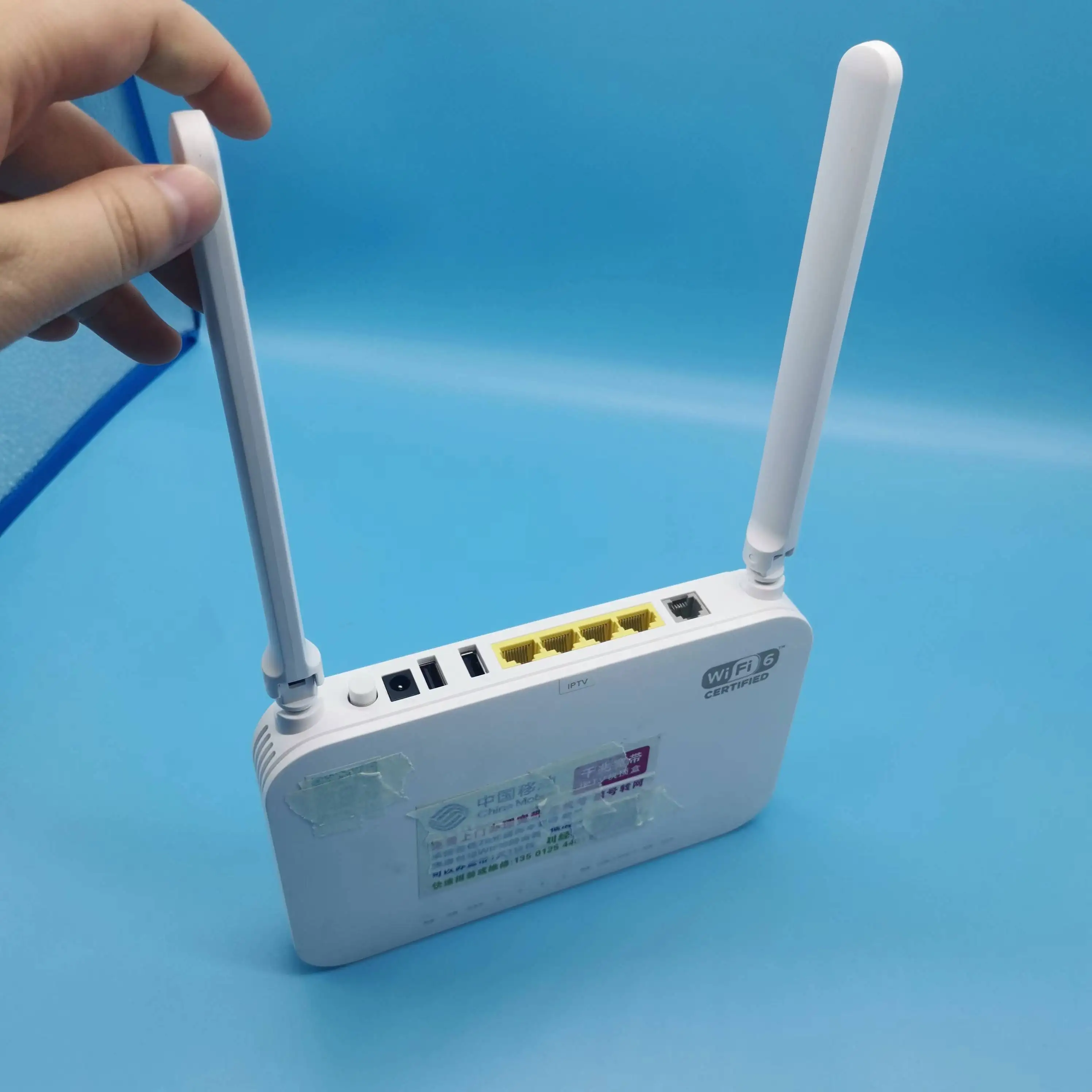 Fiber Optic Equipment 4GE HS8145X6 4Ports Router Network Unit GPON ONT 5dbi Wifi