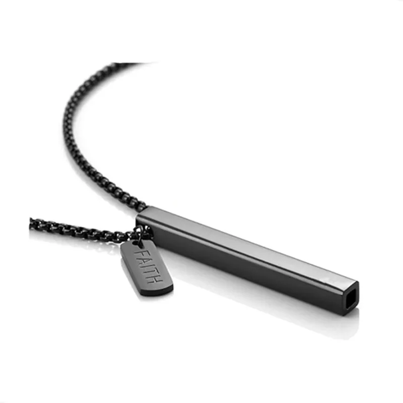 Anxiety Stainless Steel Necklace,Mindful Breathing Necklace The Shift Anxiety Whistle Necklace