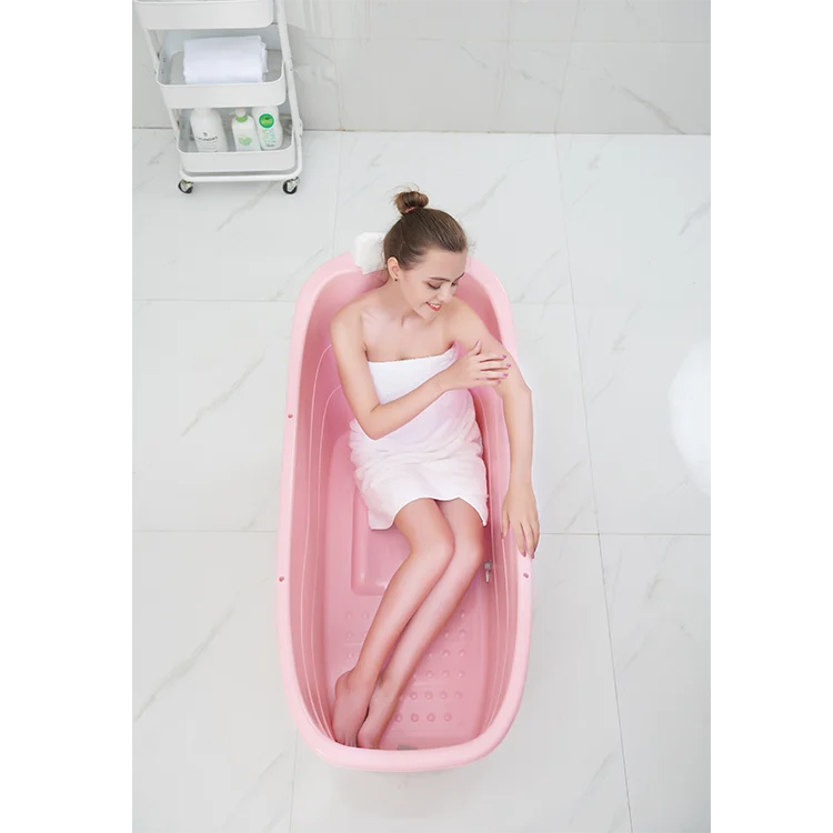 freestanding bath tub Cheap Portable Adult Plastic Bathtub Large Adult