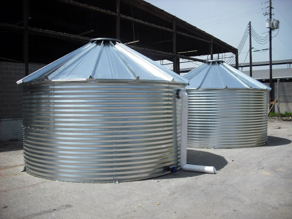 Factory Price Corrugated Steel Water Tank 5000 Liter Gallon  Galvanized Steel Rainwater Harvesting Tanks Cylindrical Round Tank