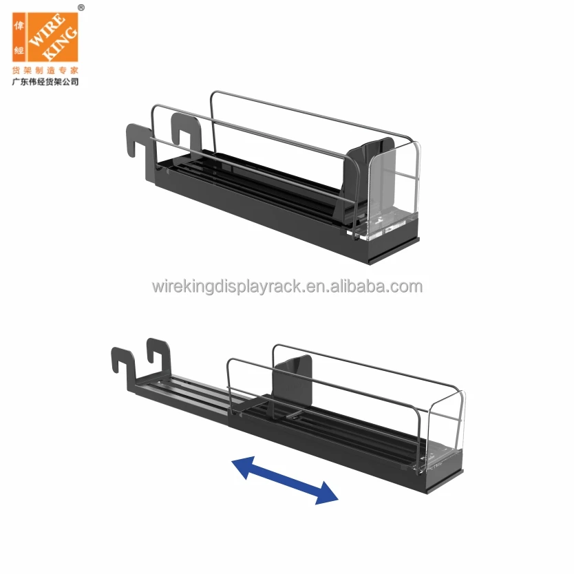 Adjustable Shelf Pusher Spring Loaded Pusher Trays Cigarette Canned Beverages Display Rack Drink Pusher