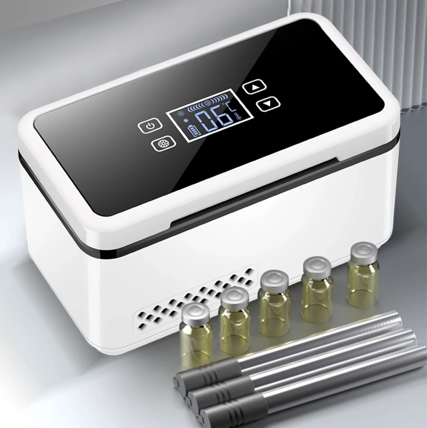 USB Rechargeable Battery Thermal Cooling Plastic Injection Fridge Refrigerator Cooler Box for Travel